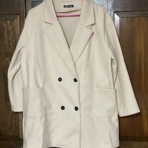 NWOT - SHEIN - Double Breasted Pocket Patched Overcoat